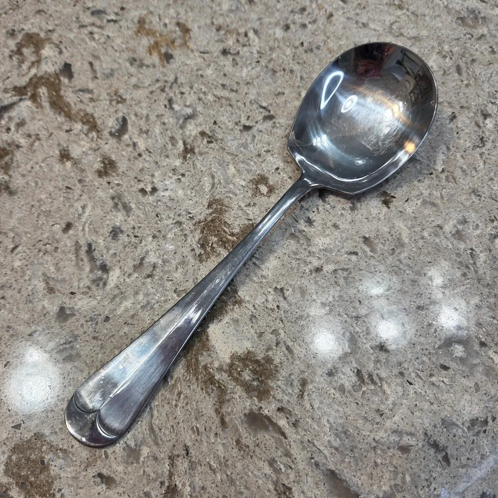 Vintage Hoan Stainless‎ Korea Soup Ladle Scallop Handle Flatware 7.25 Inch